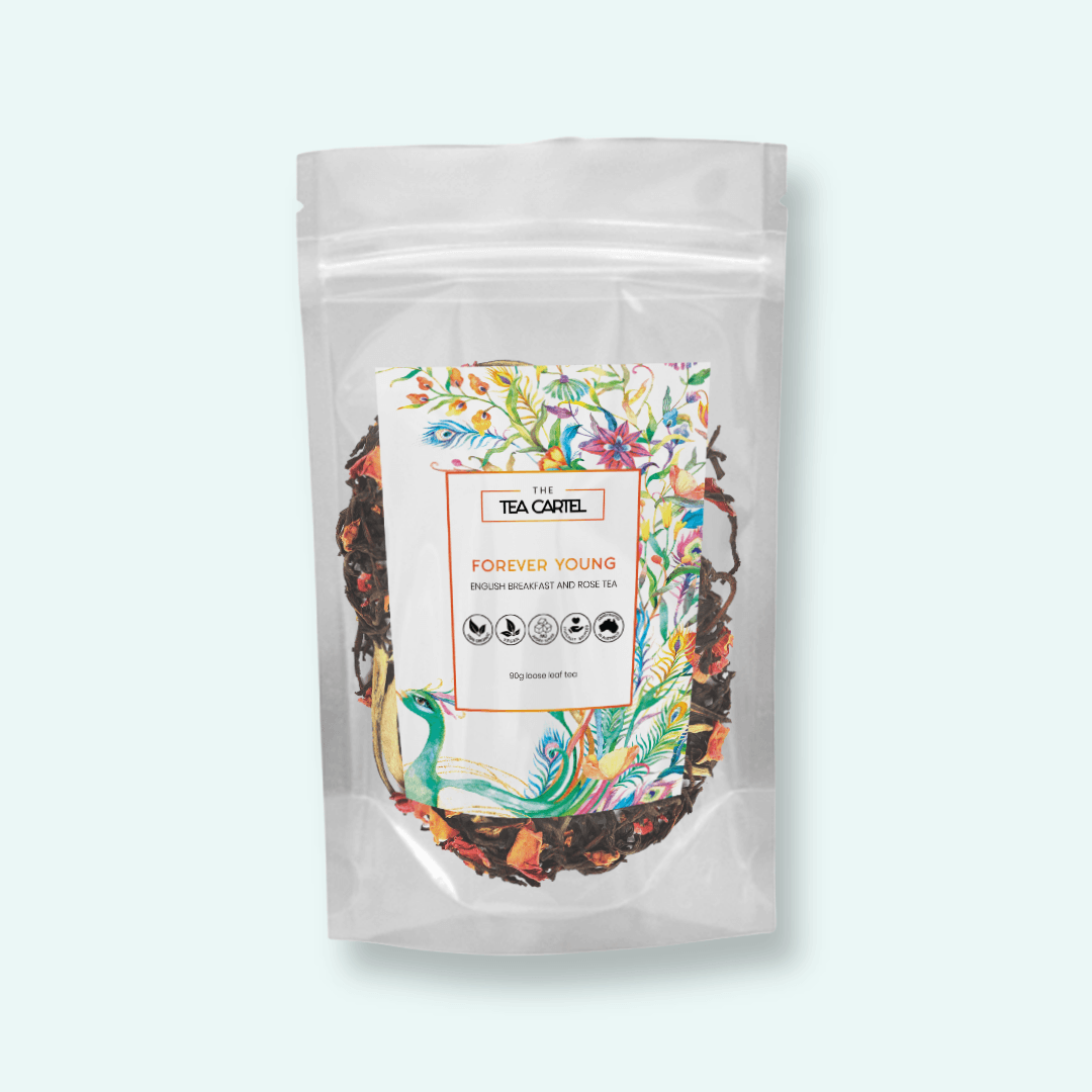 Forever Young English Breakfast with Rose Tea 100% Organic - The Tea Cartel